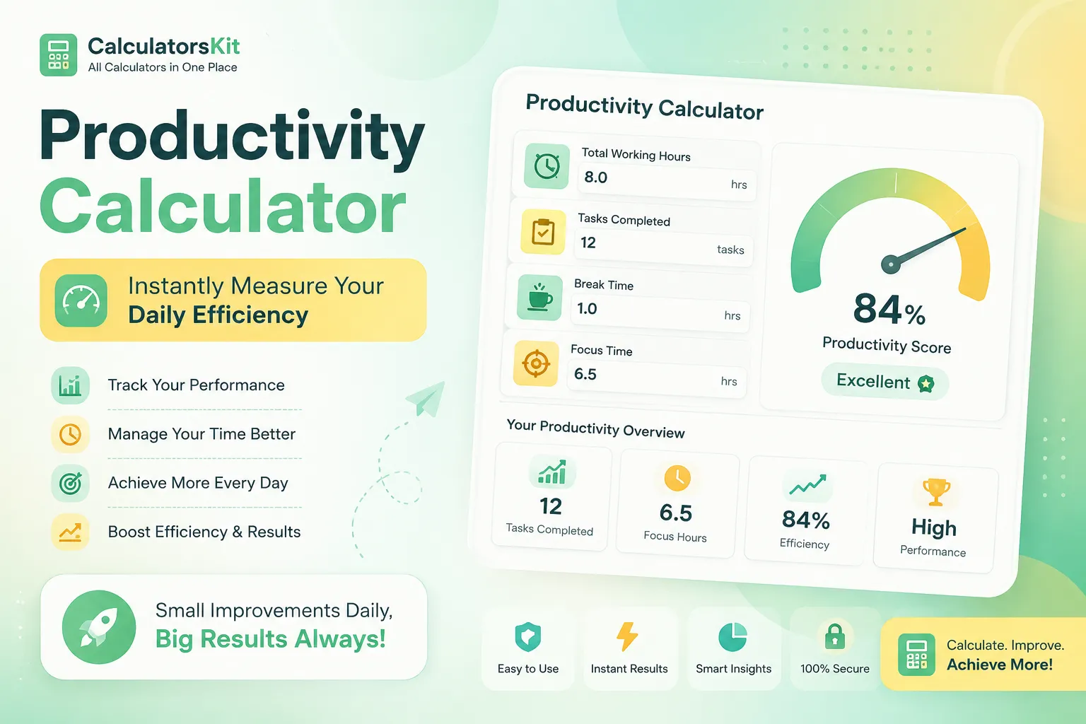 Productivity Calculator: Instantly Measure Your Daily Efficiency