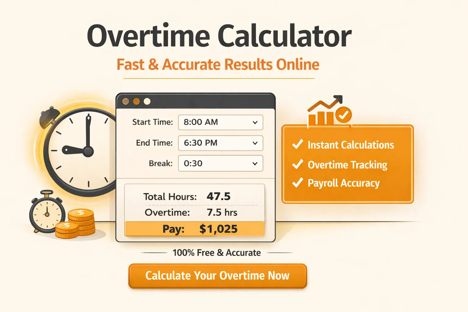 Overtime Calculator - Instantly Calculate Your Extra Pay